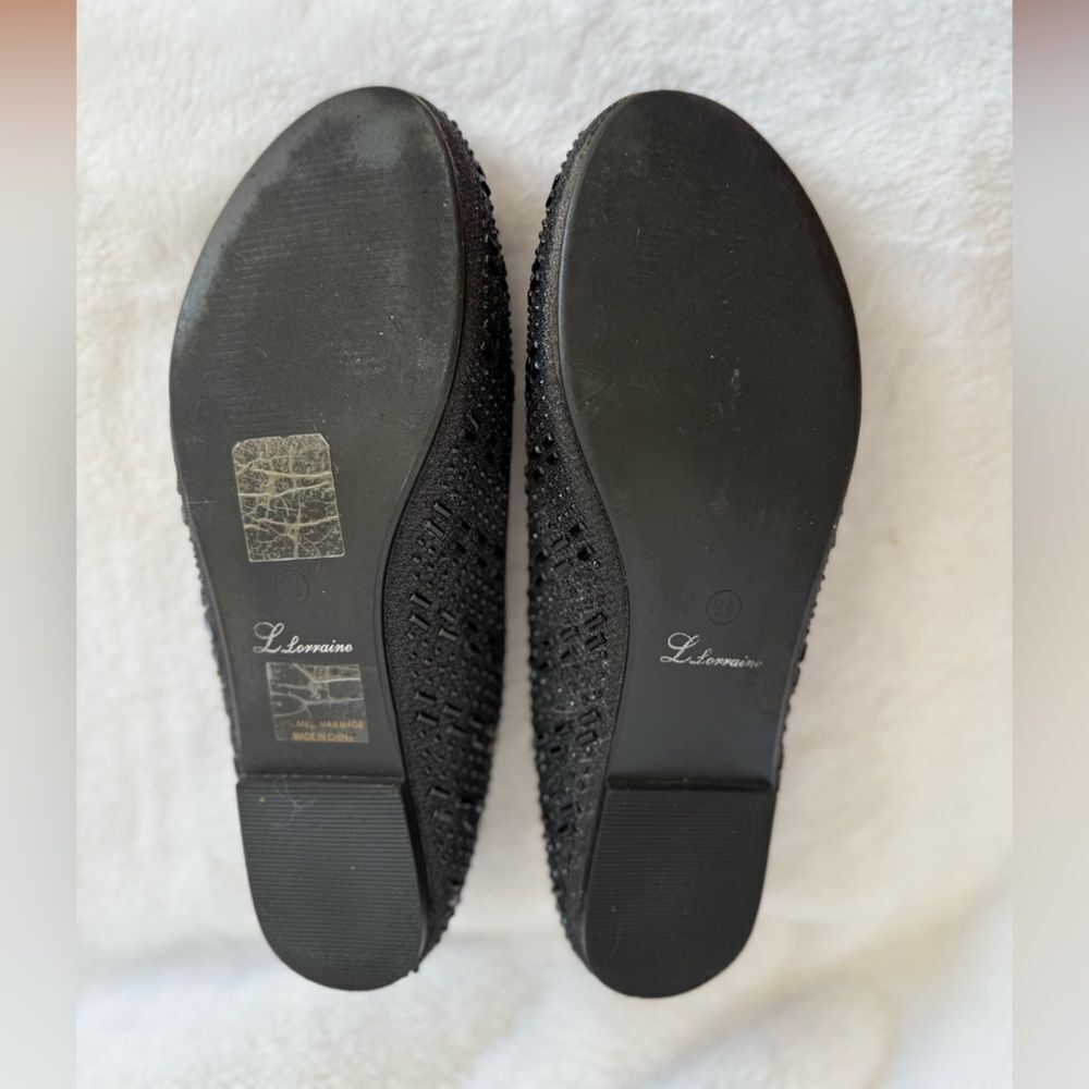 Beaded Black Flats - Picture 4 of 5